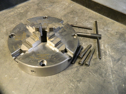 Pratt Manual Lathe Chuck: 4 Jaws, 9.84" Dia, Independent 1014400