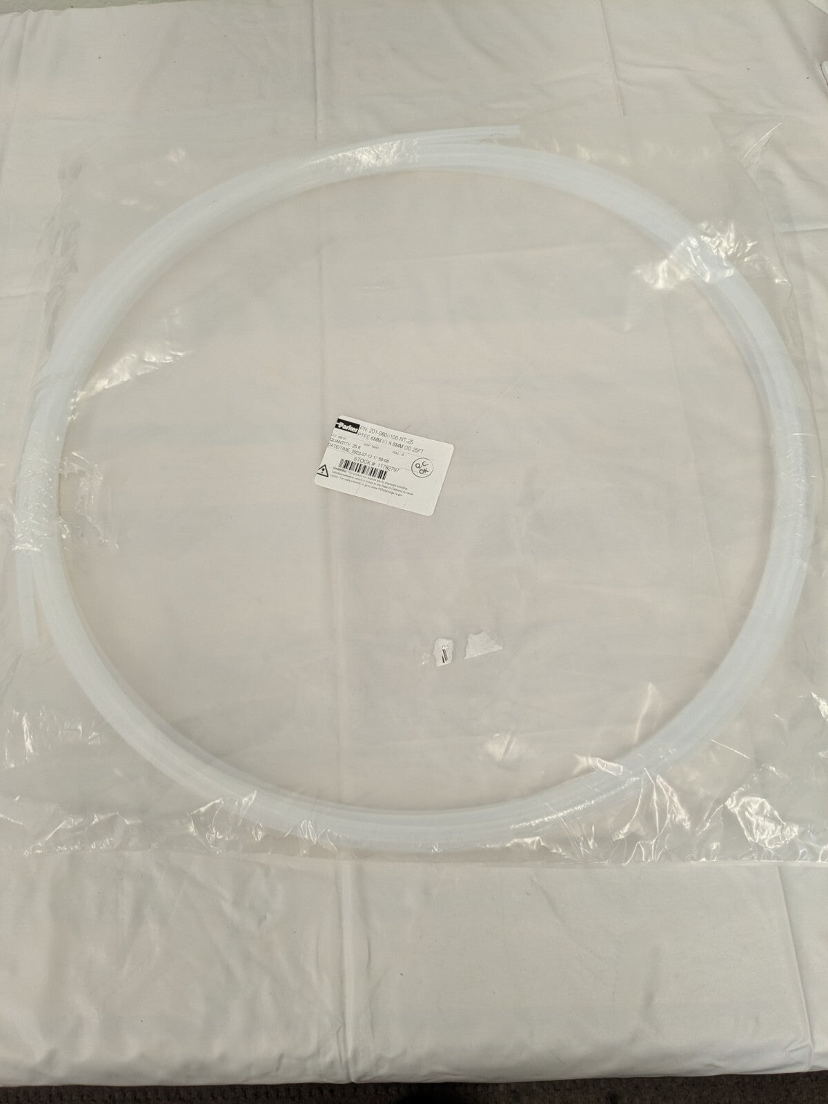 PARKER Nylon Tube: 0.18" ID, 1/4" OD 25ft long NN-4-035-0100