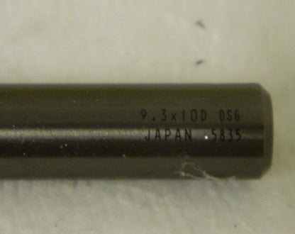 OSG Carbide Jobber Length Drill Bit 2FL 9.3 mm X 10D 140°  8568093