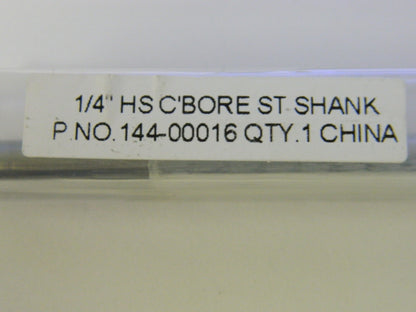 Pro  Counterbore 1/4" HS Straight Shank Qty. 3 144-00016