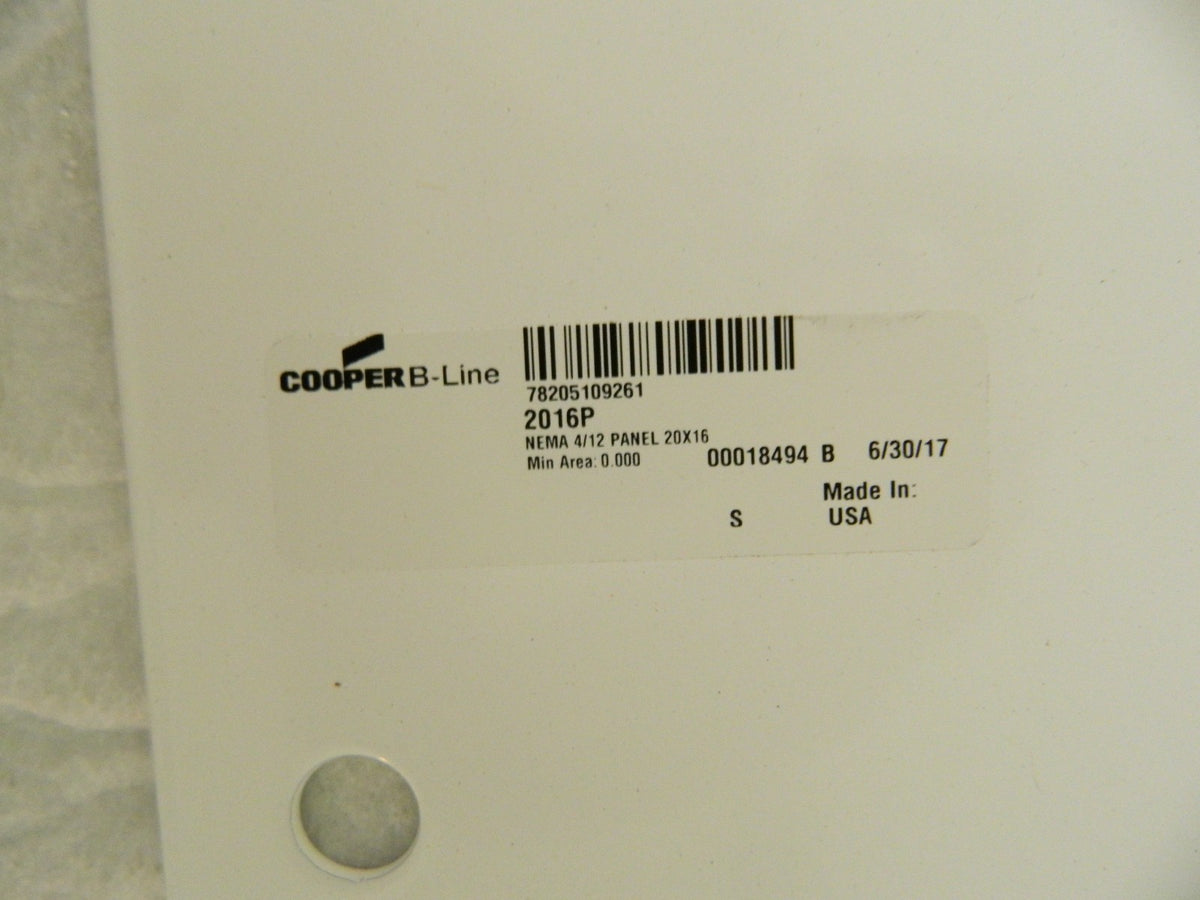 Cooper B-Line Electrical Enclosure Powder Coat Finish 13" Wide x 17" High AW2016