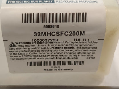KENNAMETAL Hydraulic Chuck Sleeve: 20 mm ID steel 5998610