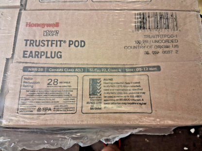 Howard Leight By Honeywell Trusfit Pod Reusable Ear Plug QTY100 TRUSTFITPOD-1