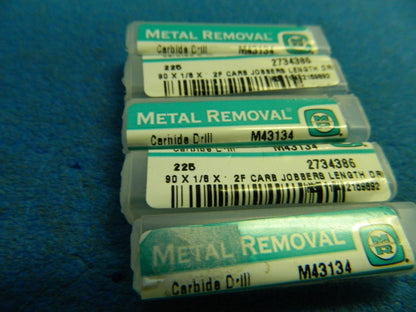 Metal Removal #90 0.0087" x 1/8" 2FL 118º Carbide Jobber Length Drill