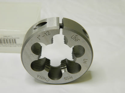 Interstate Round Die: 1-12, 2 OD, High Speed Steel 03849122