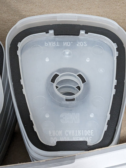 3M Facepiece Filter Adapter: White, for Half &amp; Full Facepieces Qty 19 700000