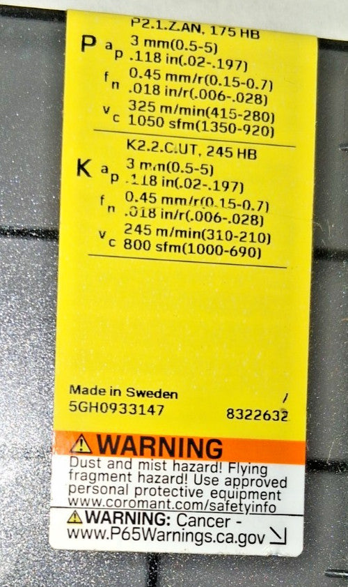 Sandvik Coromant Turning Insert DNMX 432-WMX 4405 Carbide 3 Pcs 8322632