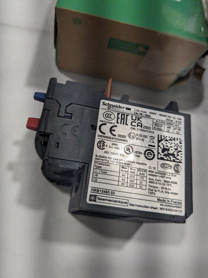 SCHNEIDER ELECTRIC 16 to 24 Amp, 690 VAC, Thermal IEC Overload Relay LRD22