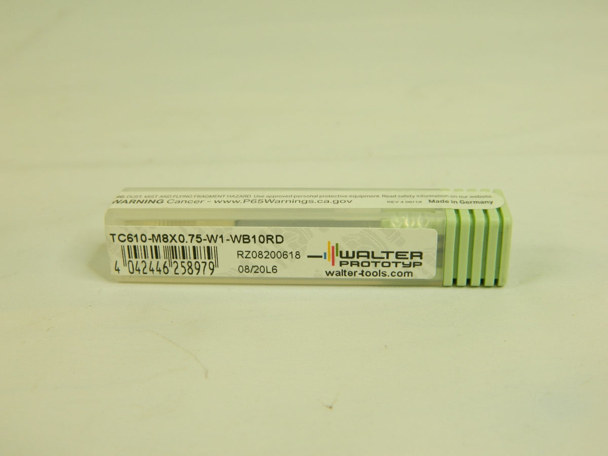 Walter SC Helical Flute Thread Mill TC610-M8x0.75-W1-WB10RD 6589135