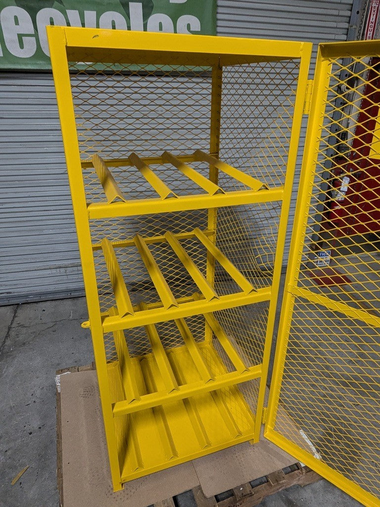 Durham Gas Cylinder Storage Cabinet 71 x 30 x 30 Steel Yellow EGCC8-50