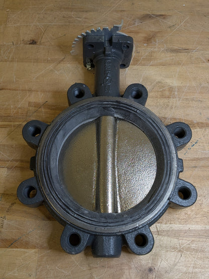 Nibco Ductile Iron Lug Type Butterfly Valve w/ Lever Lock Handle 6" Pipe NL