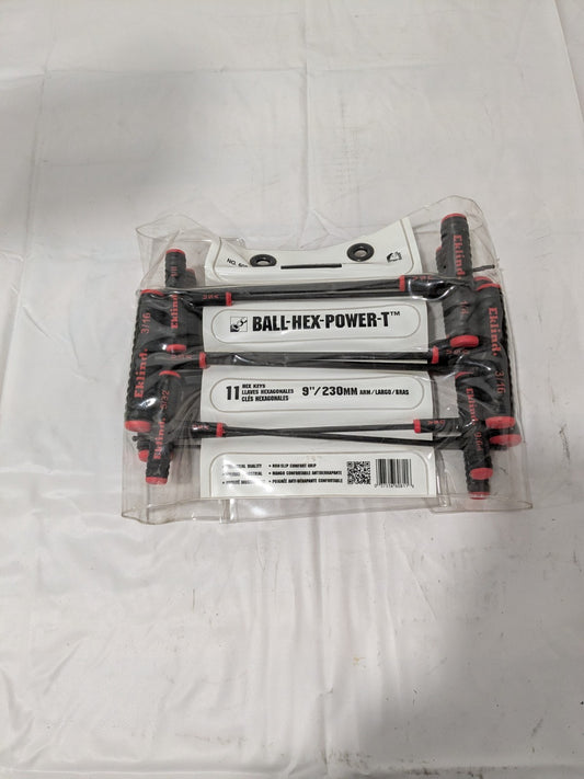 EKLIND 11 Piece T-Handle Ball End Hex Key Set 60811