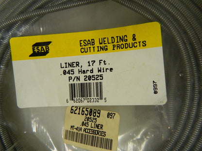 ESAB Steel Hard Wire Liner QTY 2   .045 17Ft. 20525