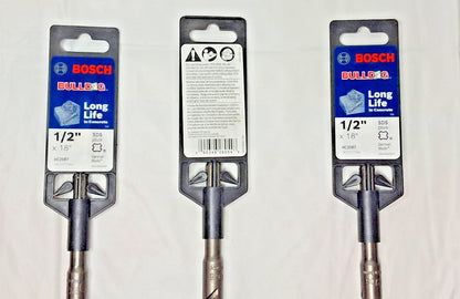 BOSCH QTY3 Carbide-Tipped Rotary/Hammer Drill Bits 1/2" Dia SDS+ Shank HC2087