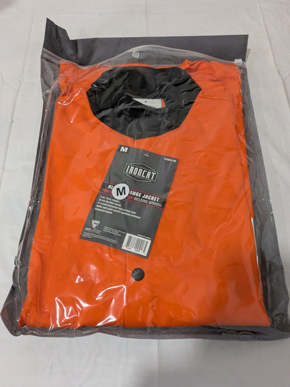 Ironcat Jacket: Flame-Resistant &amp; Welding, Size Medium, Sateen Cotton 7060/M