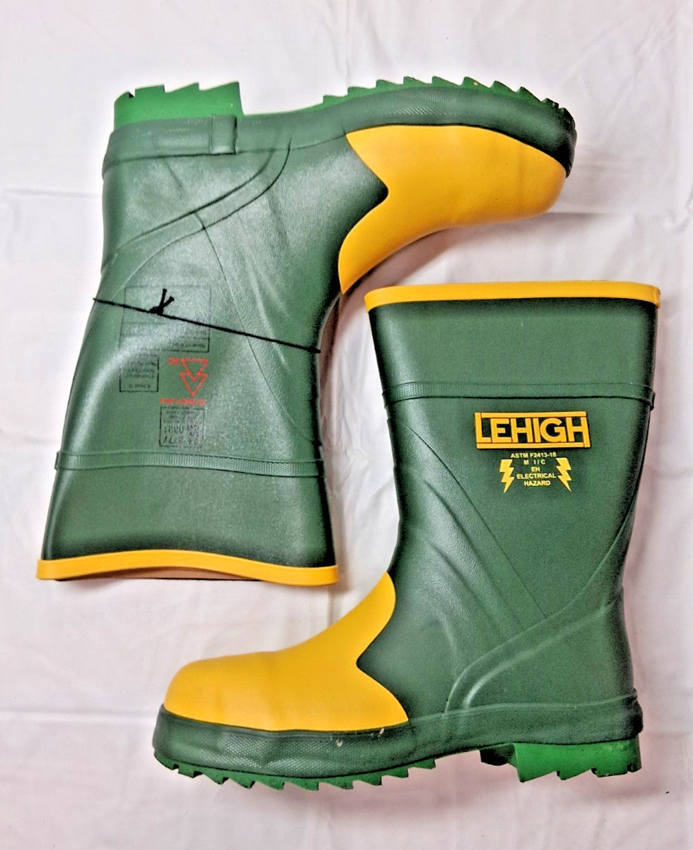 Lehigh Dielectric Waterproof Rubber Work Boots Steel Toe Unisex Size9M 3149