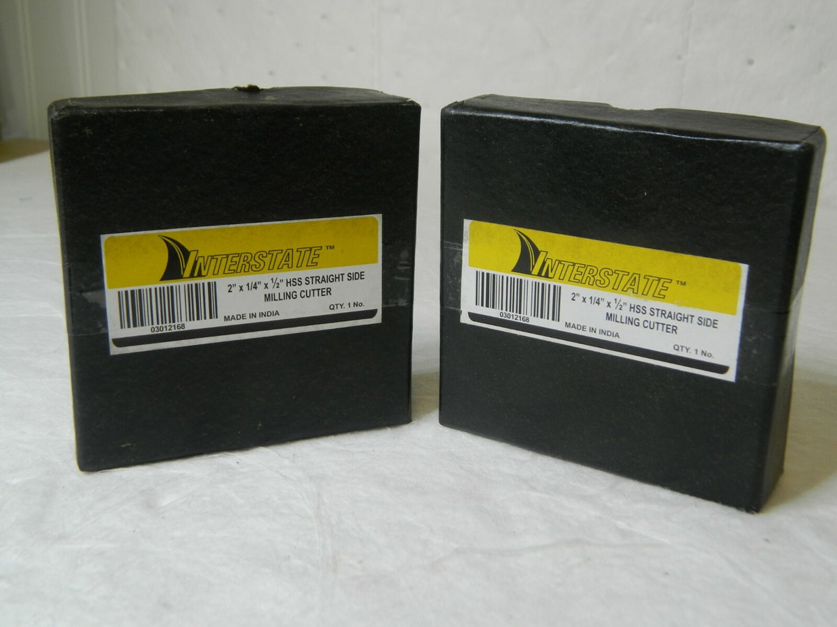 Interstate Straight Tooth Side Milling Cutter 2" Dia x 1/4" Width Qty
