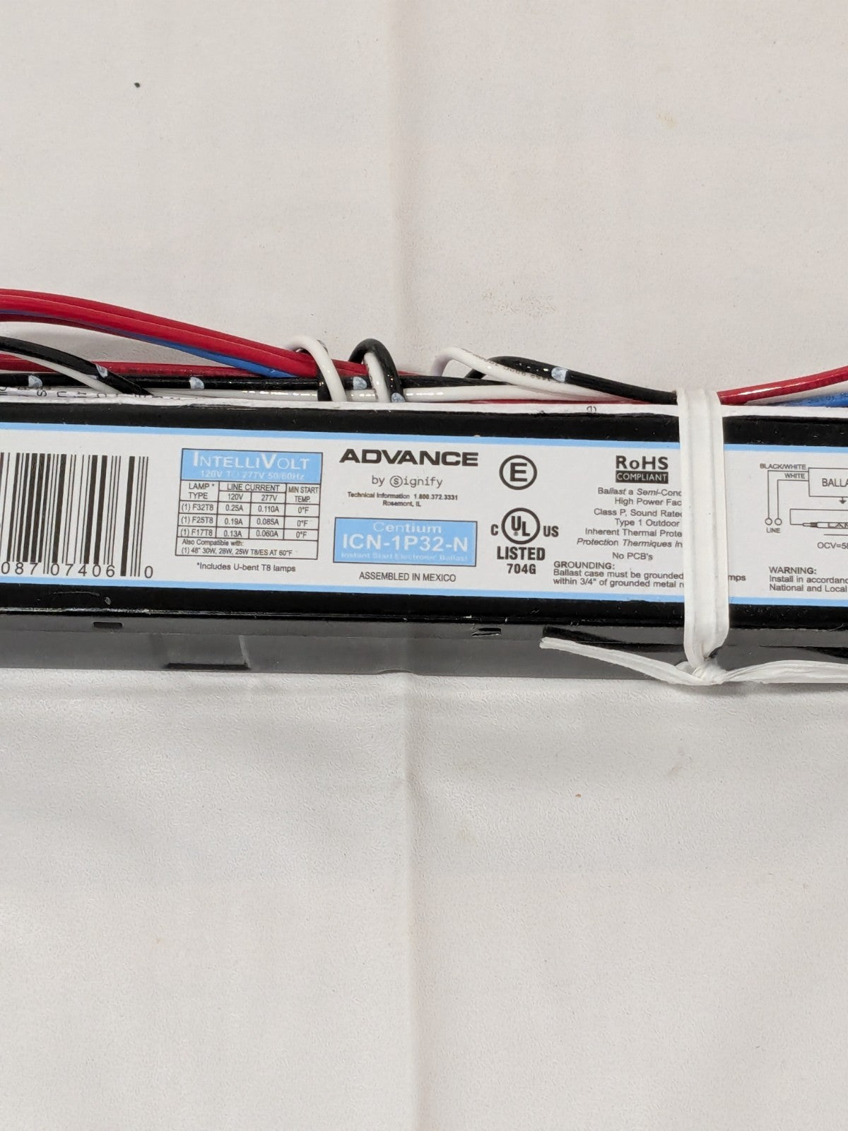 Advance Centium Electronic Fluorescent Ballast,120-277 Volt ICN-1P32-N