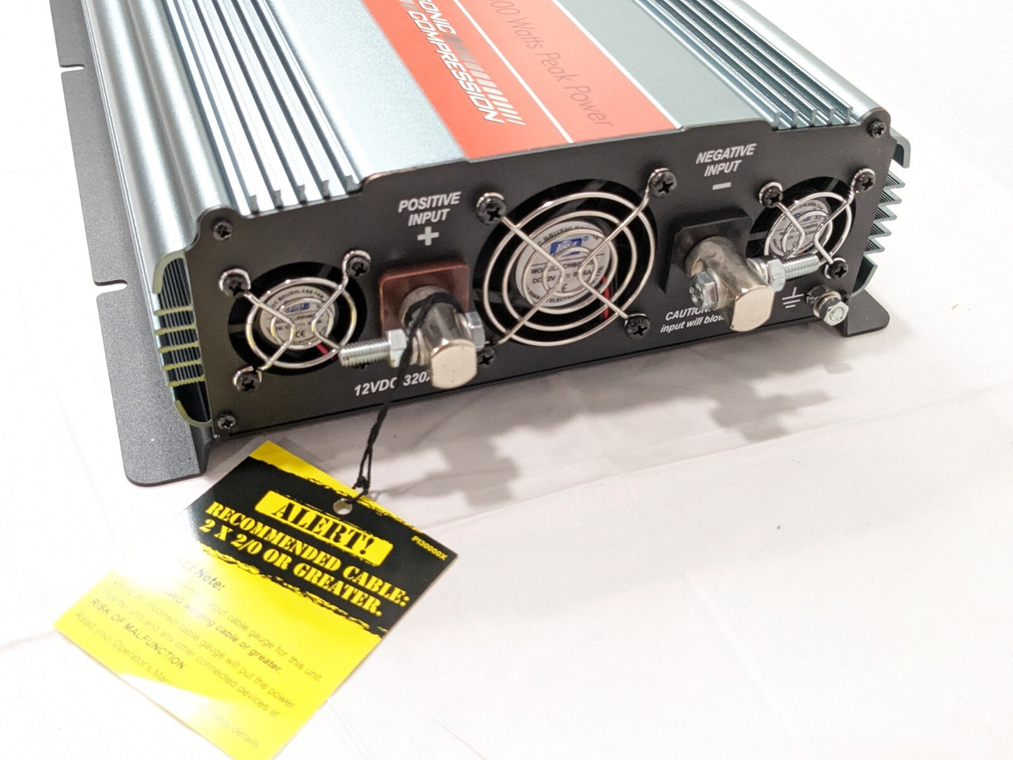 SOLAR 3000 Watt Power Inverter w/3 AC Outlets 12VDC 360A 115VAC 60Hz PI30000X