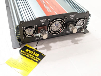 SOLAR 3000 Watt Power Inverter w/3 AC Outlets 12VDC 360A 115VAC 60Hz PI30000X
