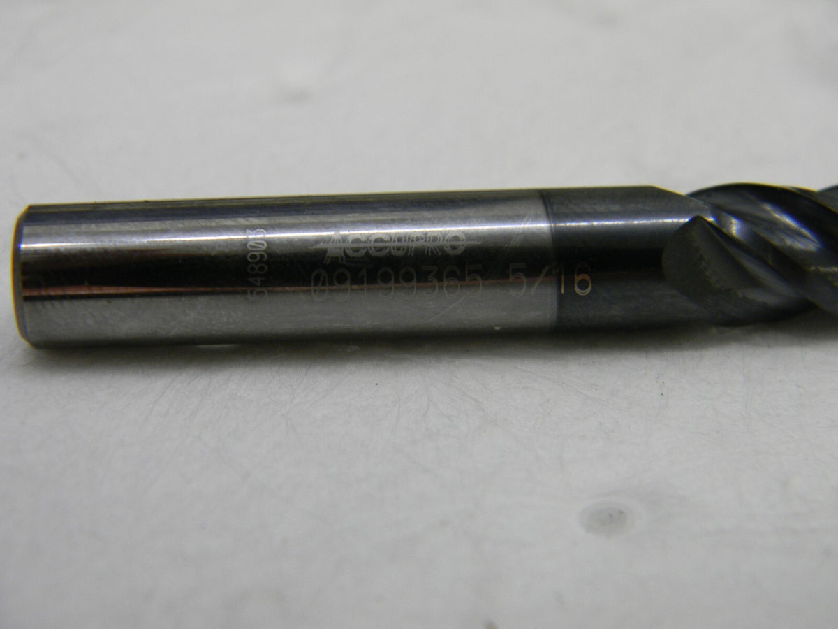 ACCUPRO 5/16 Diam, 1/2 LOC, 4 Flute Solid Carbide Ball End Mill QTY 2 12184795