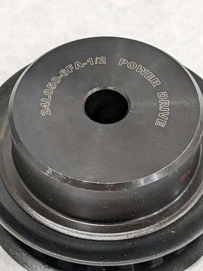 Power Drive Hub & Flange Timing Belt 24 Tooth 1/2" ID x 2.835" OD 24L050-6FA-1/2