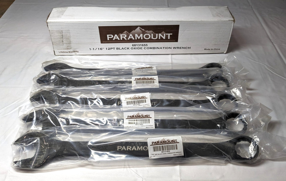 Paramount 1-1/16" Combination Wrench 12 Point Black Oxide  *QTY 5*  022-1-116-BF
