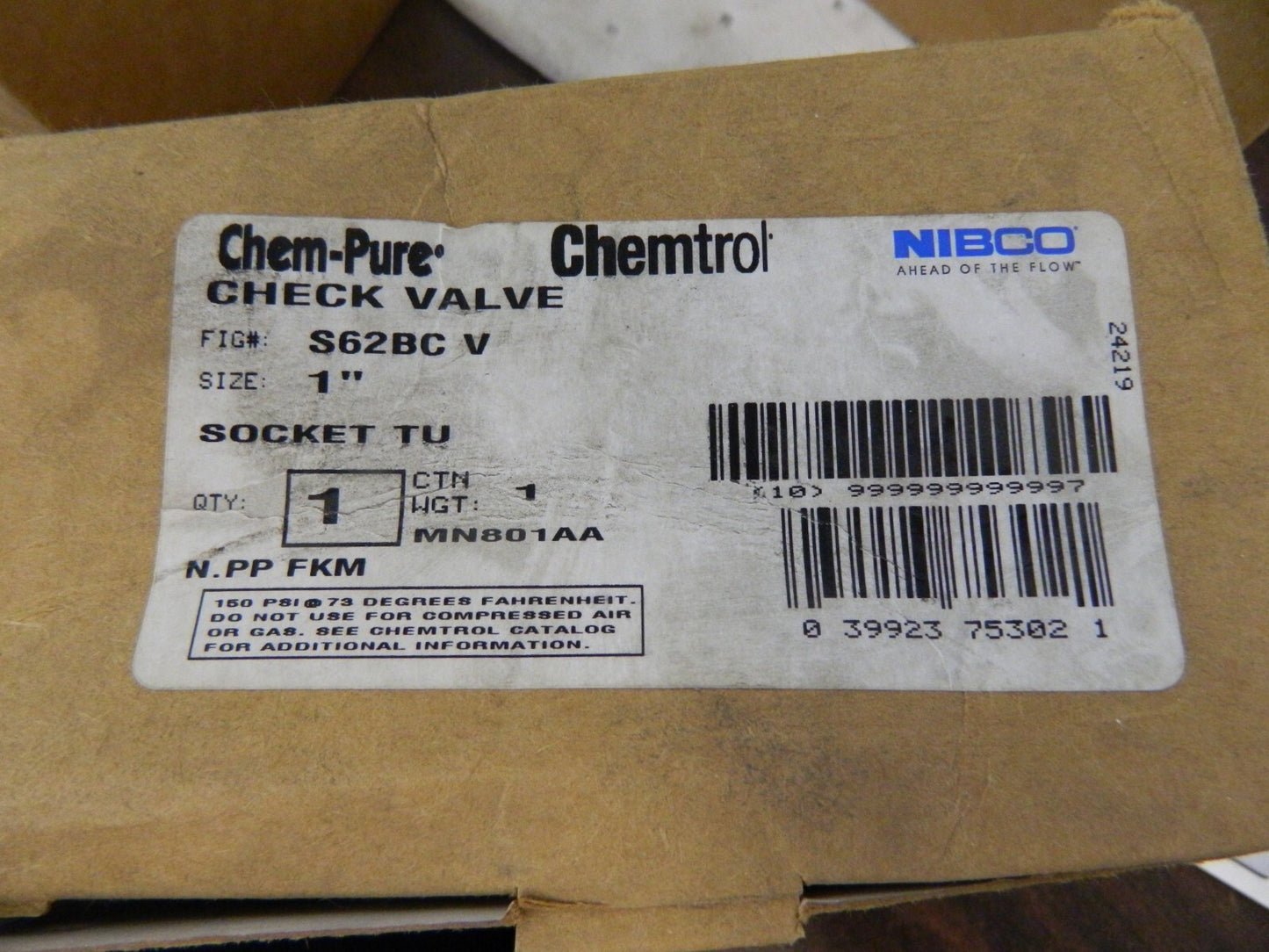 NIBCO Check Valve: 1" Pipe MN801AA