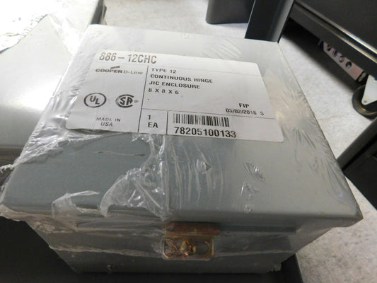 Cooper B-Line Steel Standard Enclosure Hinge Flat Cover 886-12CHC