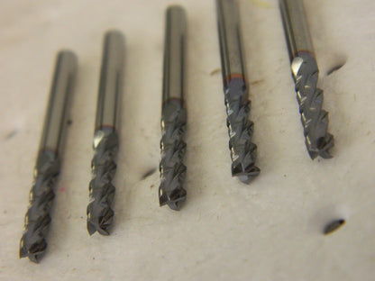 ACCUPRO Ball End Mill: 0.125 Dia, 0.25 LOC, 3 Flute Solid Carbide 335S1250BNC4