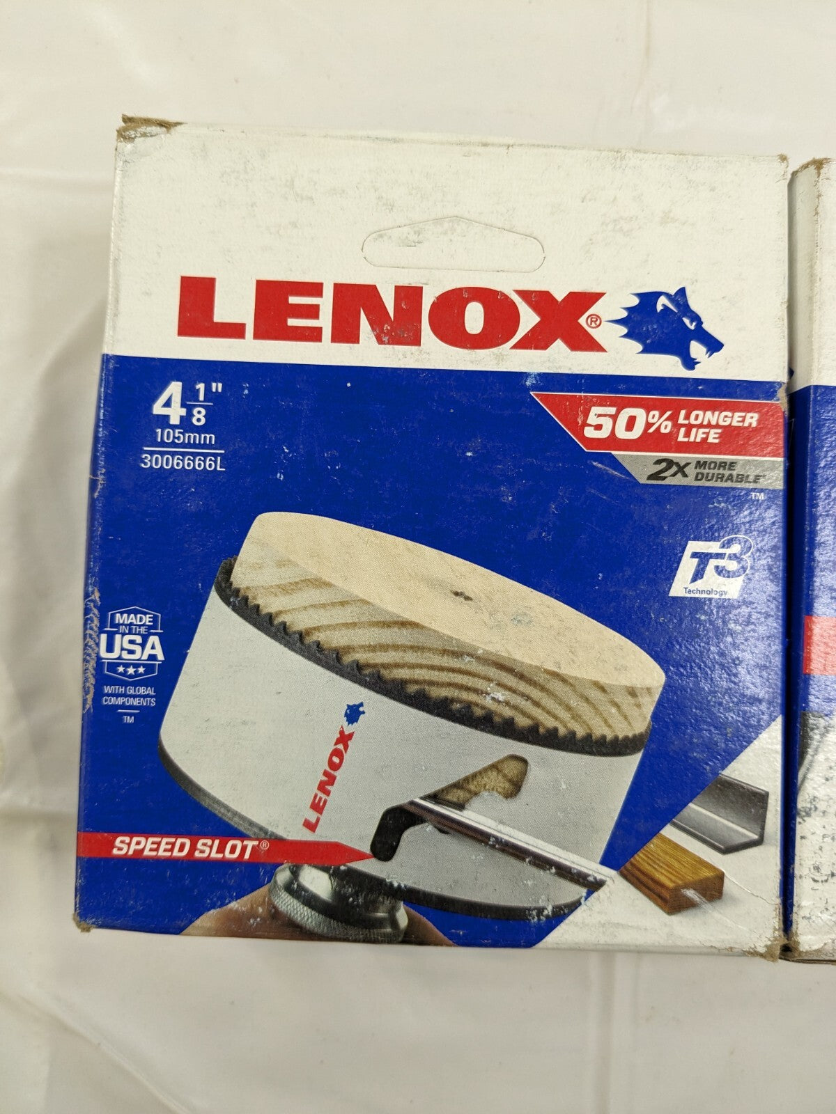 LENOX Hole Saw: 4-1/8" Saw Dia, 1-1/2" Cut Depth Qty 2 3006666L