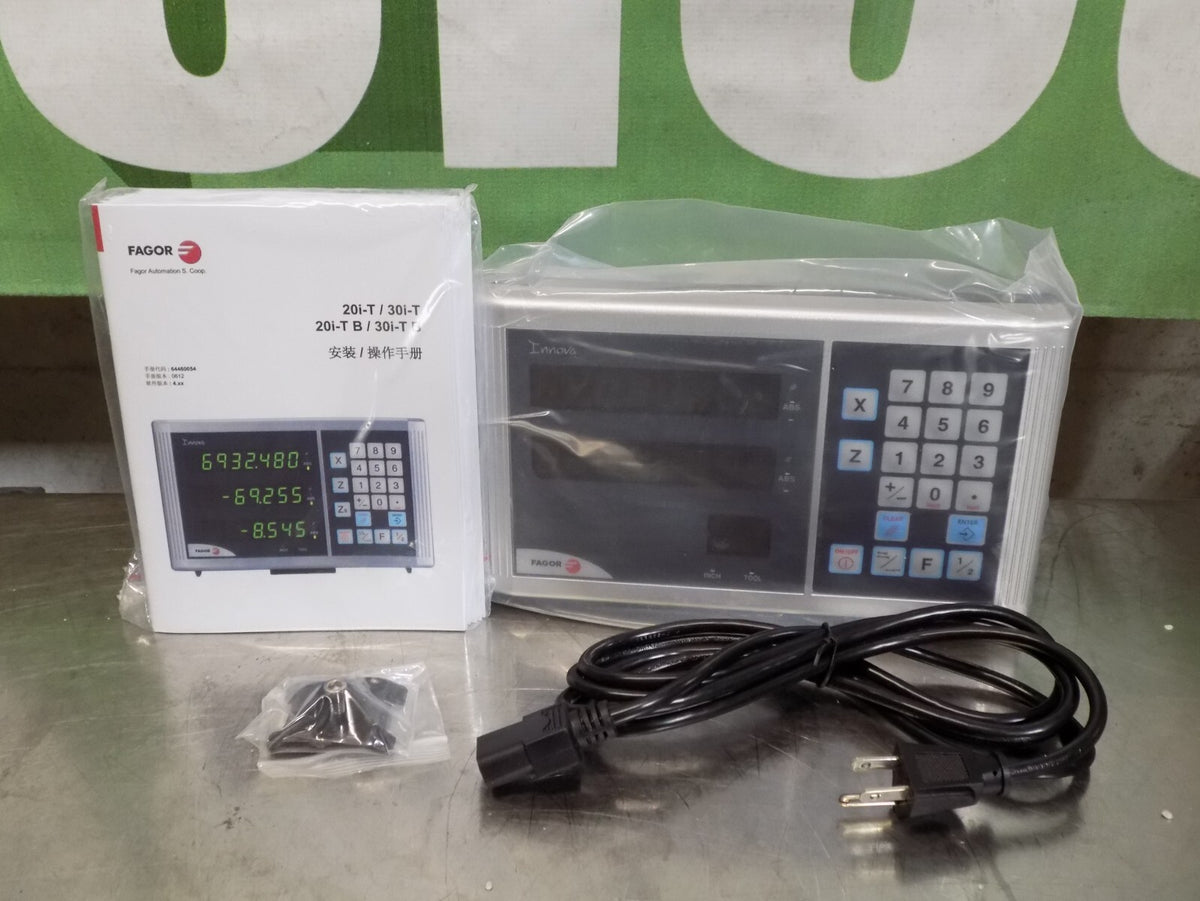 Fagor Digital Readout Lathe System 20iT 2-Axis DRO Display MISSING Z AXIS SCALE