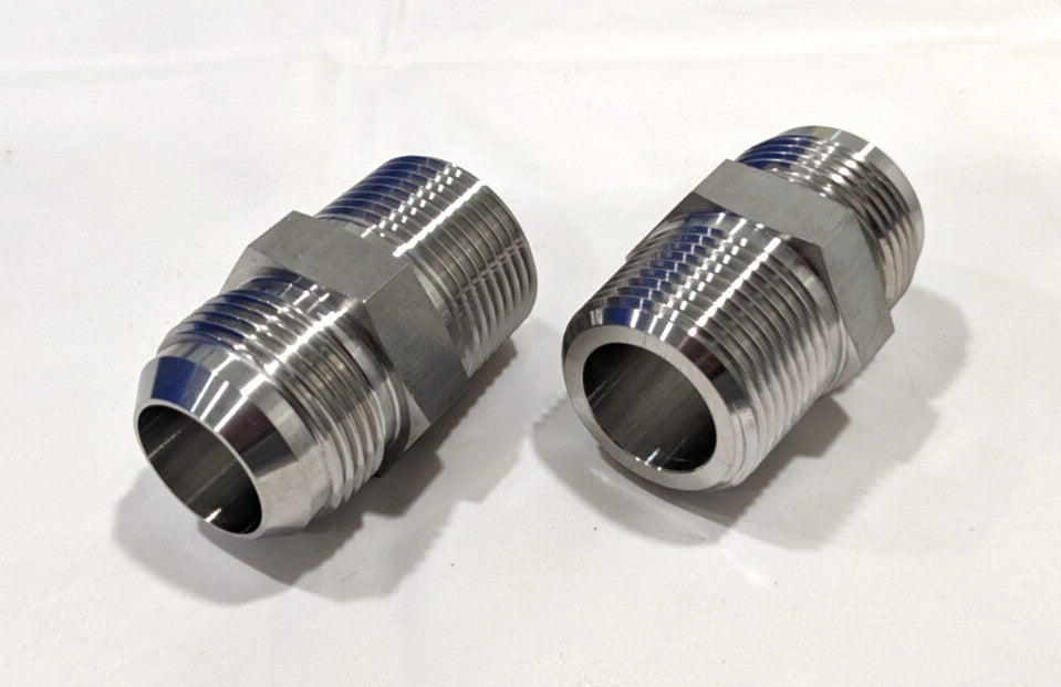 PARKER Stainless Steel 1" Flared Tube to 1"11-1/2 NPTM Adapter  2 Pack