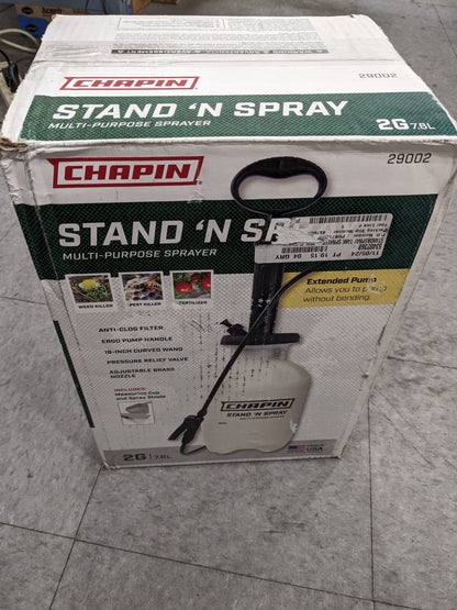 CHAPIN 2 Gal Garden Hand Sprayer Polyethylene Tank 29002