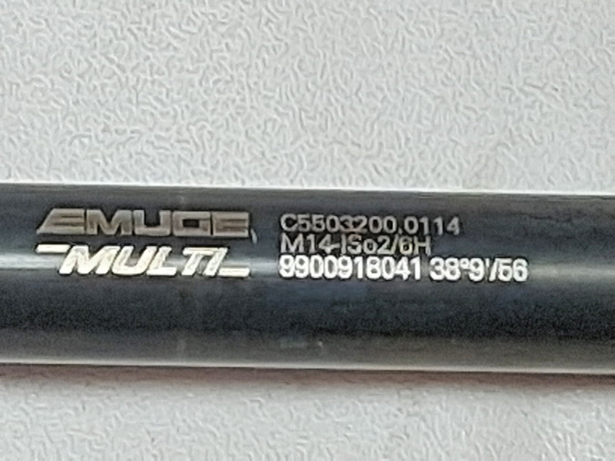 Emuge Modified Bottoming Chamfer Metric Spiral FL Tap M14x2 3Fl C5503200.0114