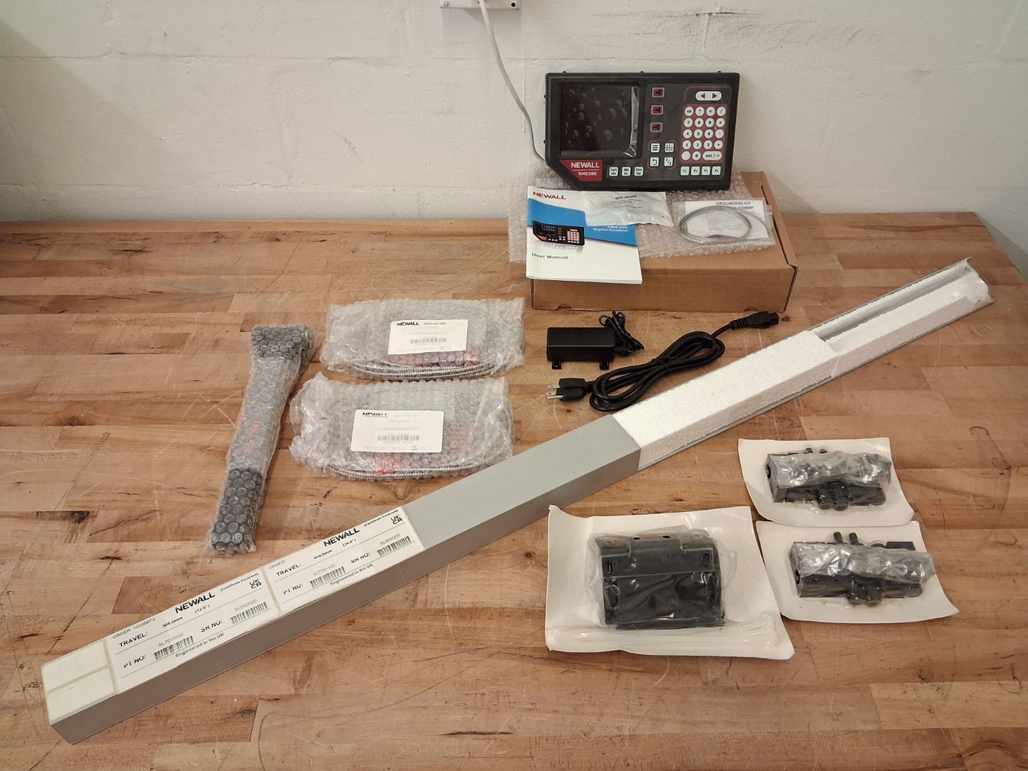 Newall Digital Readout Mill Package 12" x 36" Travel 2-Axis NMS300 DRO Display