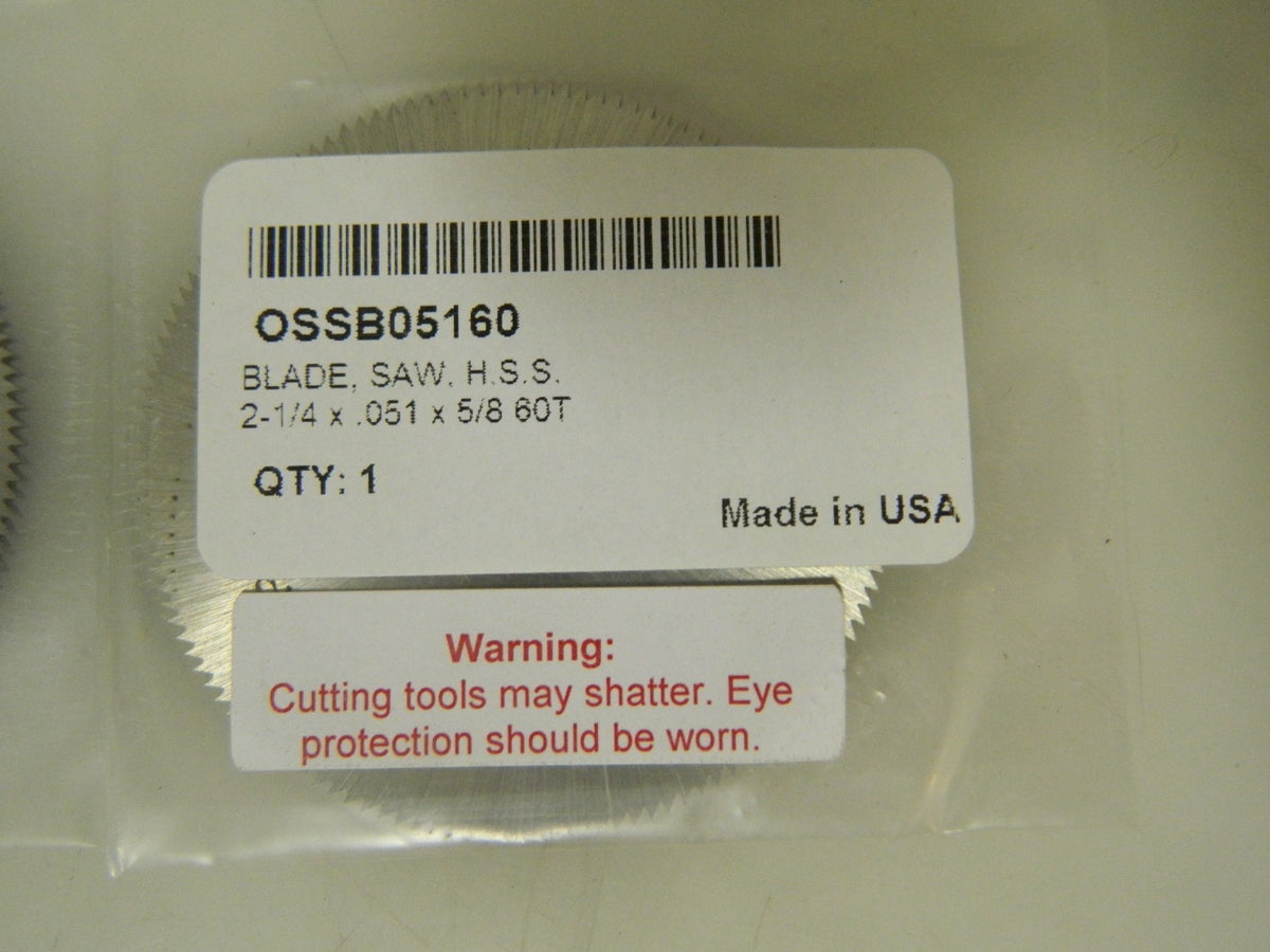 Pro Slotting Saws  2-1/4" Dia 0.051" Thick 5/8" AH Dia 60T   QTY