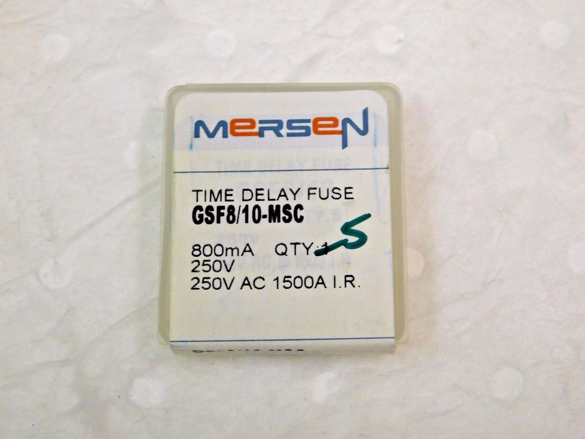 Mersen Time Delay Miniature Ceramic Fuse 250V 0.80A Qty 10 GSF8/10