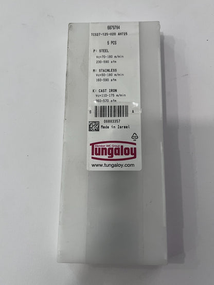 Tungaloy TCS27-125-020 AH725 TETRACUT Grooving Insert 10 pack
