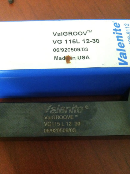 Valenite Valgroove Turning Toolholder 3/4" x 4-1/2" VG115L12-30 #58211