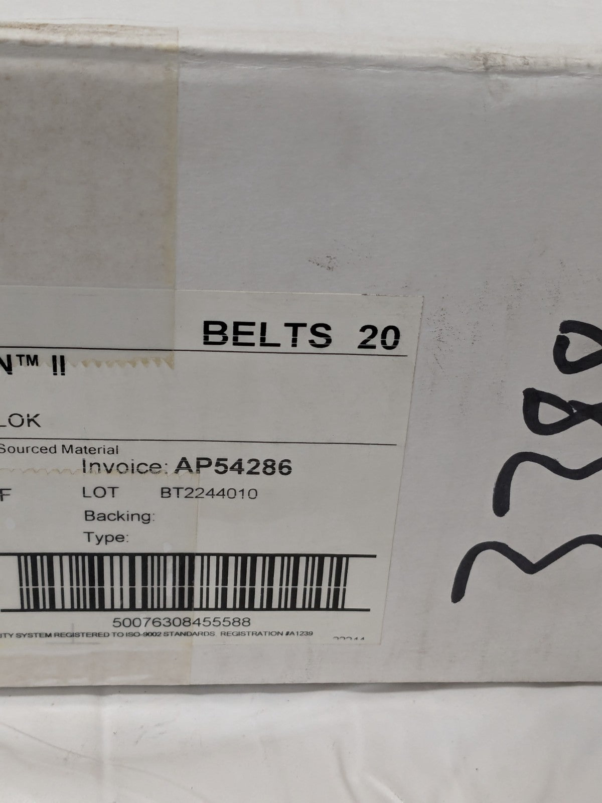 3M Abrasive Belt: 6" Wide, 48" OAL, 60 Grit, Ceramic Box of 20 7010362608
