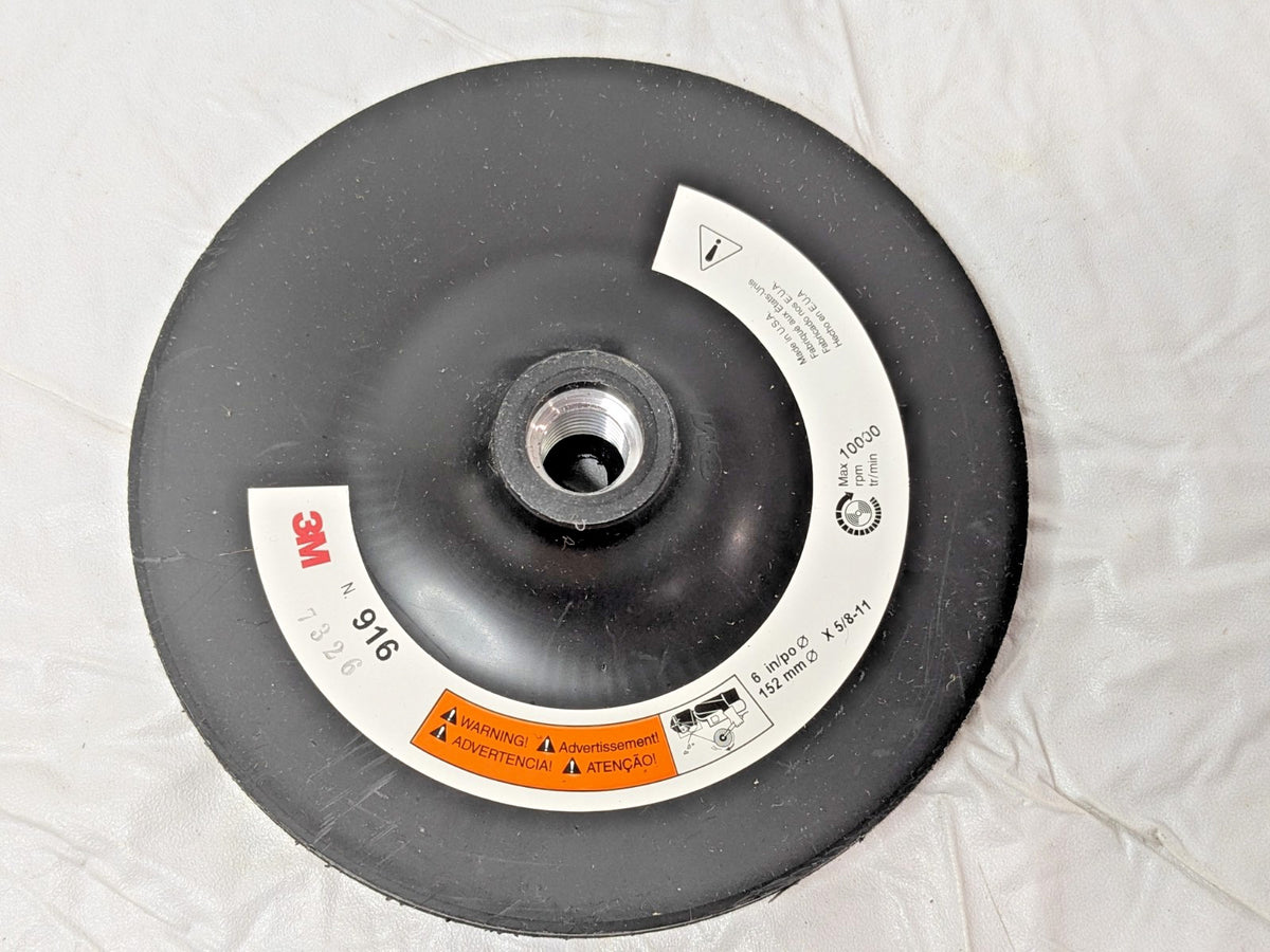 3M Disc Pad Holder 916 152 mm X 6" 5/8 X-11 INT 05682