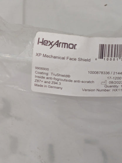 HexArmor Hard Hat Faceshield: Polycarbonate, 10" High, 11" Wide 17-120