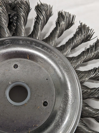 WEILER Wheel Brush: 6" Wheel Dia, 1/2" Face Width Qty 2 08105
