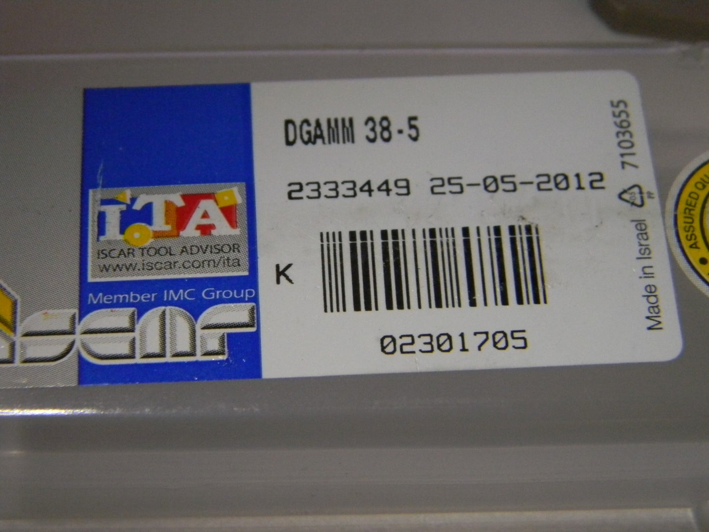 Iscar 0.189" Min Width DGAMM Right Hand Indexable Grooving Blade  2301705