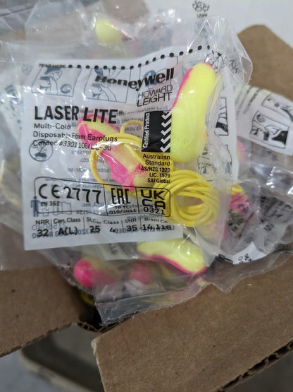 HOWARD LEIGHT Earplug Non-PVC Foam, T-Shape, Roll Down, Corded Approx. 200 LL-30