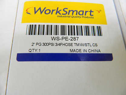 WorkSmart Pressure Gauge 2 " Dial 300 psi 3/4 " Thread Top Mount Qty 4