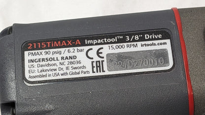 Ingersoll Rand Air Impact Wrench 3/8" Dr 15000 RPM 2115TIMAX-A