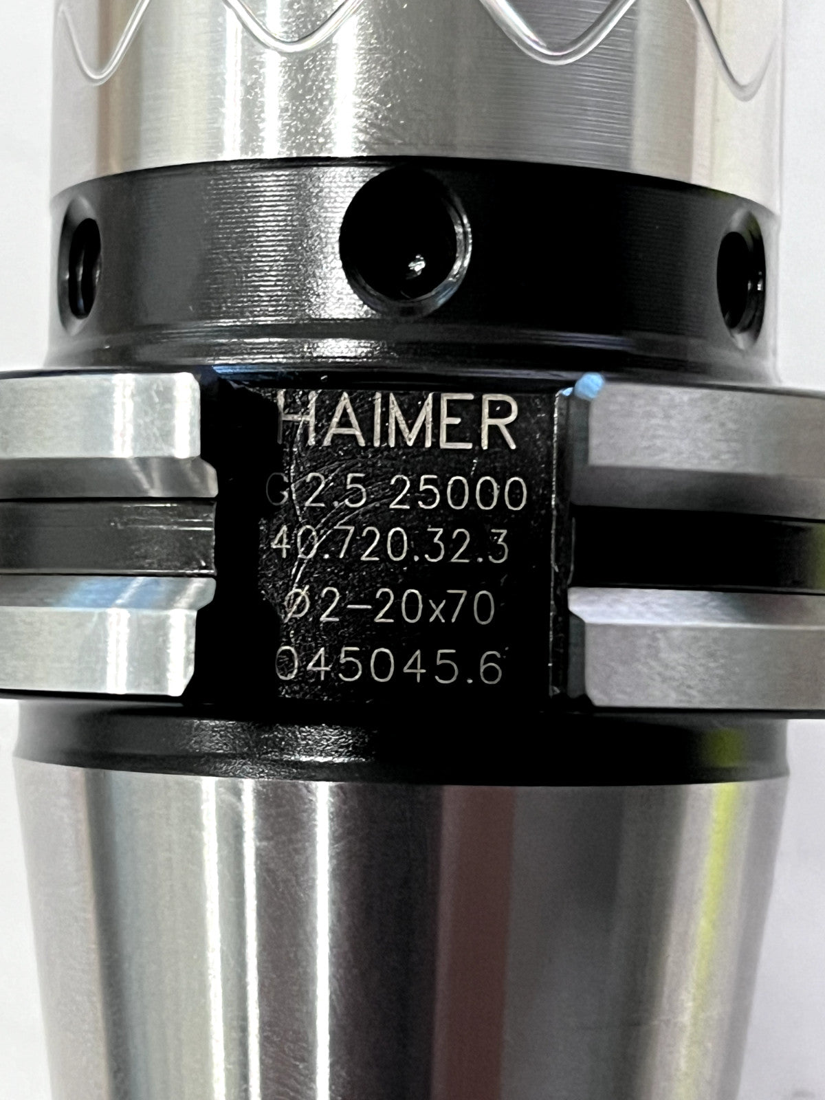 HAIMER Collet Chuck: 1/8 to 3/4" Capacity, ER Collet, Taper Shank 40.720.32.3