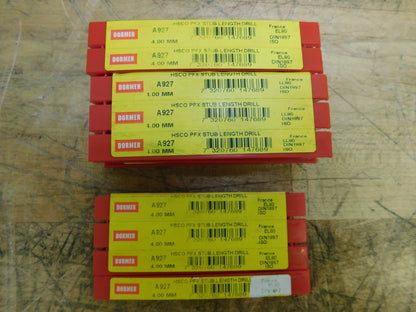 Dormer Cobalt Screw Machine Drill Bits 19 Pack 0.1574" 130° Spiral Flute 0147689